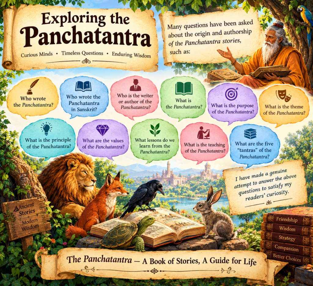Many questions have been asked about the origin and authorship of the Panchatantra stories, such as: Who wrote Panchatantra?