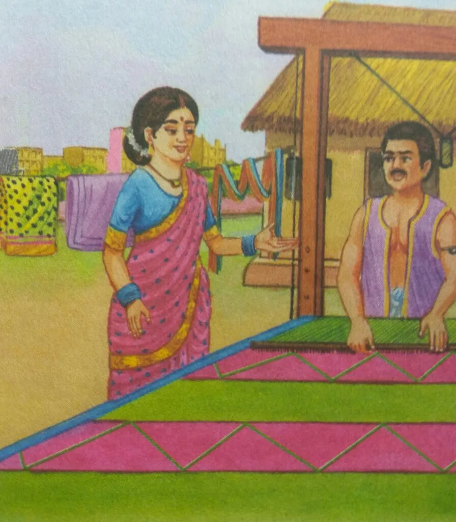 The weaver's wife assuaging her husband about fate whose rule reign supreme over Health, Wealth, Money, Life and Death.