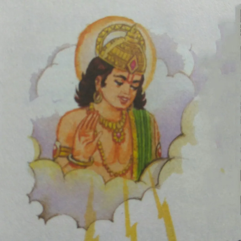 The Angel of Fate granting the Weaver's Wish and approving his Noble Desires.
