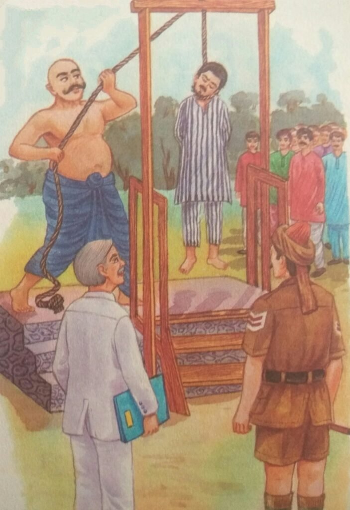 The Foolish Barber is hanged for killing the innocent saints for the greed of money.