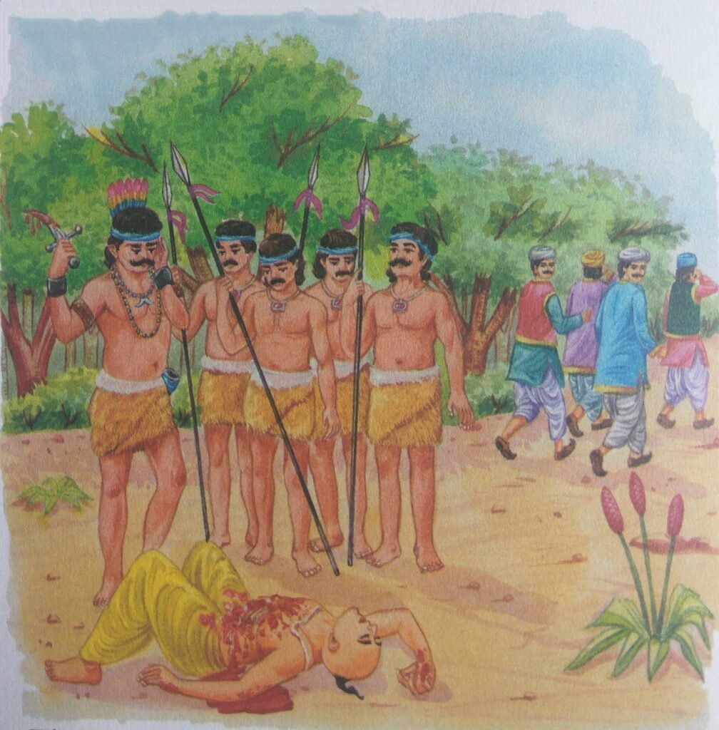 The chief didn't found any jewels inside the Brahmin's body so he released all the traders from his captivity.