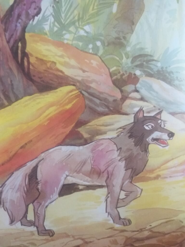 "You are one of us Mowgli. You grew up with us.... and I, Akela, the leader of the pack, have been asked to look after you," the wolf replied.