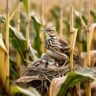 Mother Lark and her young ones had a nest in a corn-field from Aesop's Fables.