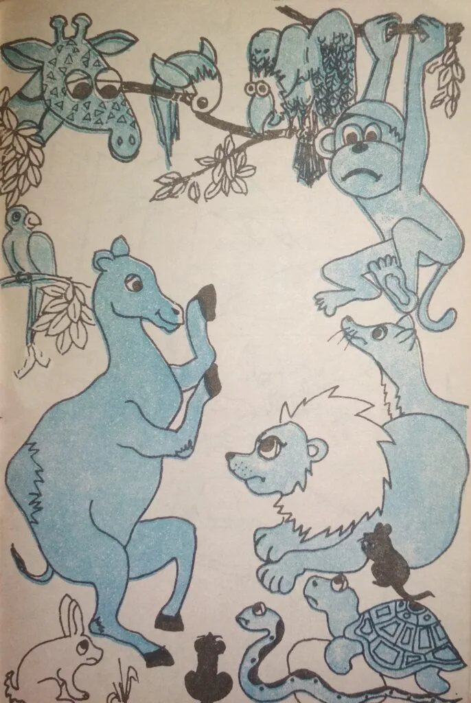 Then the camel got up. He wished to be applauded like the monkey had been, and he thought he would dance too.