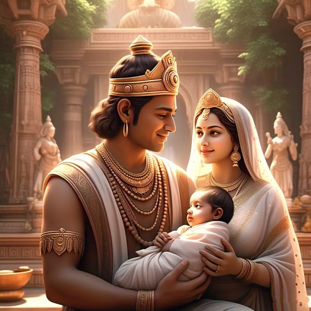 Once upon a time, there was a king named Raaj Kumar, who was the ruler of Karur. The king and his queen were sad because they did not have children. After praying to the gods for many years, they were blessed with a child.