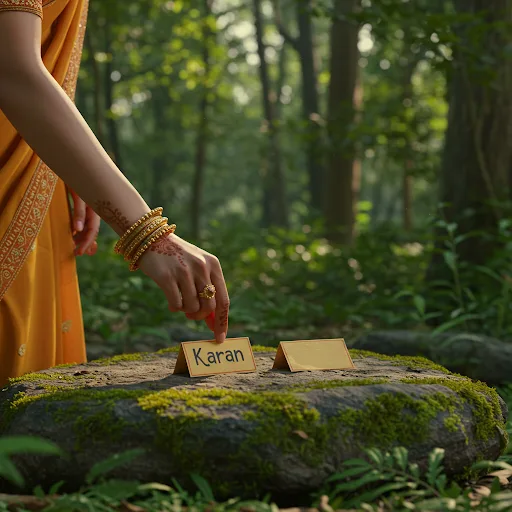 To decide fairly, they wrote their names on small chits of paper, folded them carefully, and laid them before the woman. All three agreed—whoever's name she drew would become her husband. With trembling fingers, she picked one chit and unfolded it.