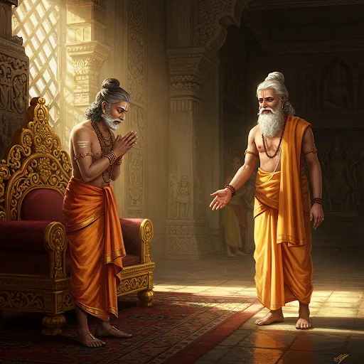 When, after three days, it became clear that Gargi was nowhere to be found, the old Chera king folded his hands and apologized to aged Acharya for the loss of his daughter in ancient India 3rd century BCE.