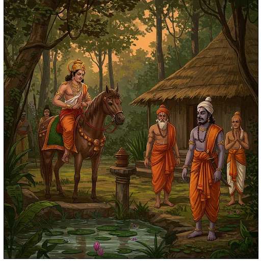Acharya Kanada's eyes twinkled like a man holding a winning dice. "Fortune favors you, raja," he said, nodding toward the shaded veranda. "Aditya Chola himself is here—my old pupil, though he's traded slates for scepters now."