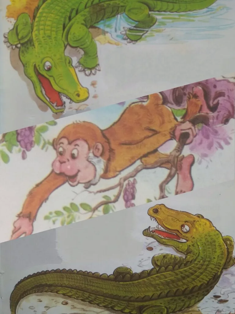 The Monkey and the Crocodile: A Fable of Betrayed Friendship from Panchatantra Stories.