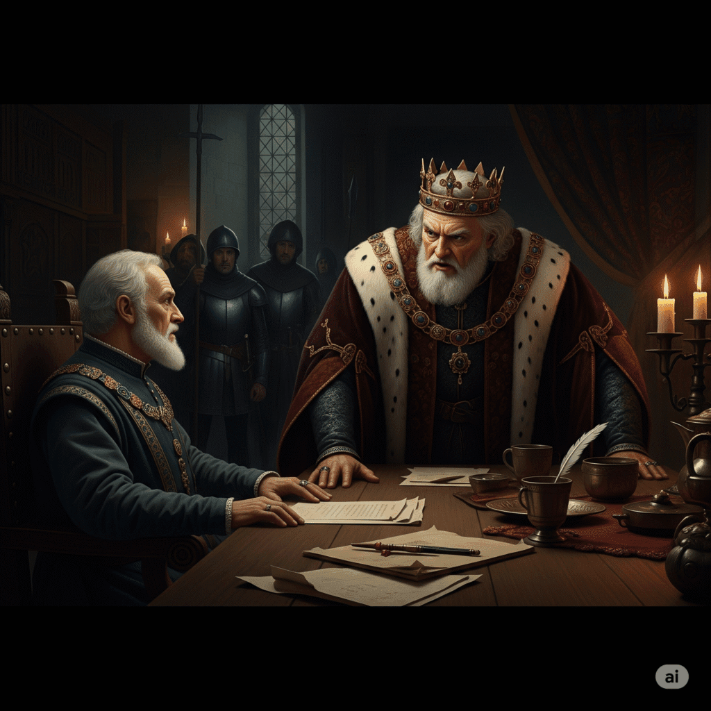 So the count did what desperate men do—he sought to cut the problem out at the root. Storming into the chambers of Nicolette’s guardian, the old viscount, he didn’t bother with courtly niceties. His voice was a blade, sharp and merciless: "Get rid of her. Ship her off, sell her, I care not—just make sure my son never lays eyes on her again. While he sighs over that foreign wench, Valence’s dogs snap at my gates!" The viscount paled, but the count wasn’t finished. He leaned in, his breath hot with wine and rage. "Mark me—if I see her face again, I’ll have her burned. And you? You’ll wish you’d never been born."
