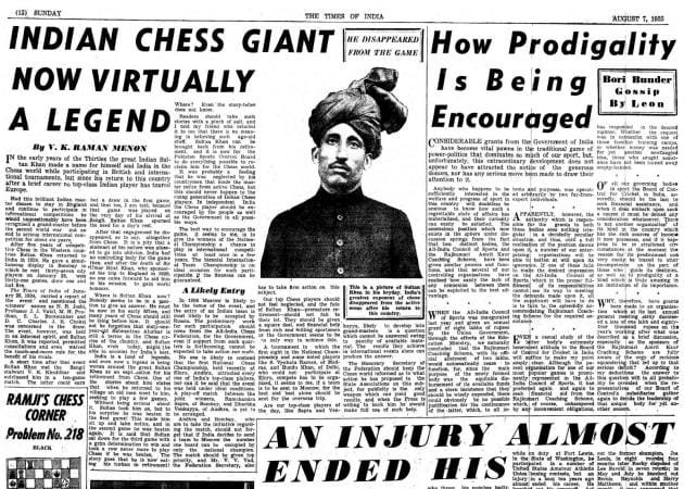While Sultan Khan soon faded into obscurity, this match against V.K. Khadilkar, served as a final glimpse of the raw talent that had once dazzled the chess world.