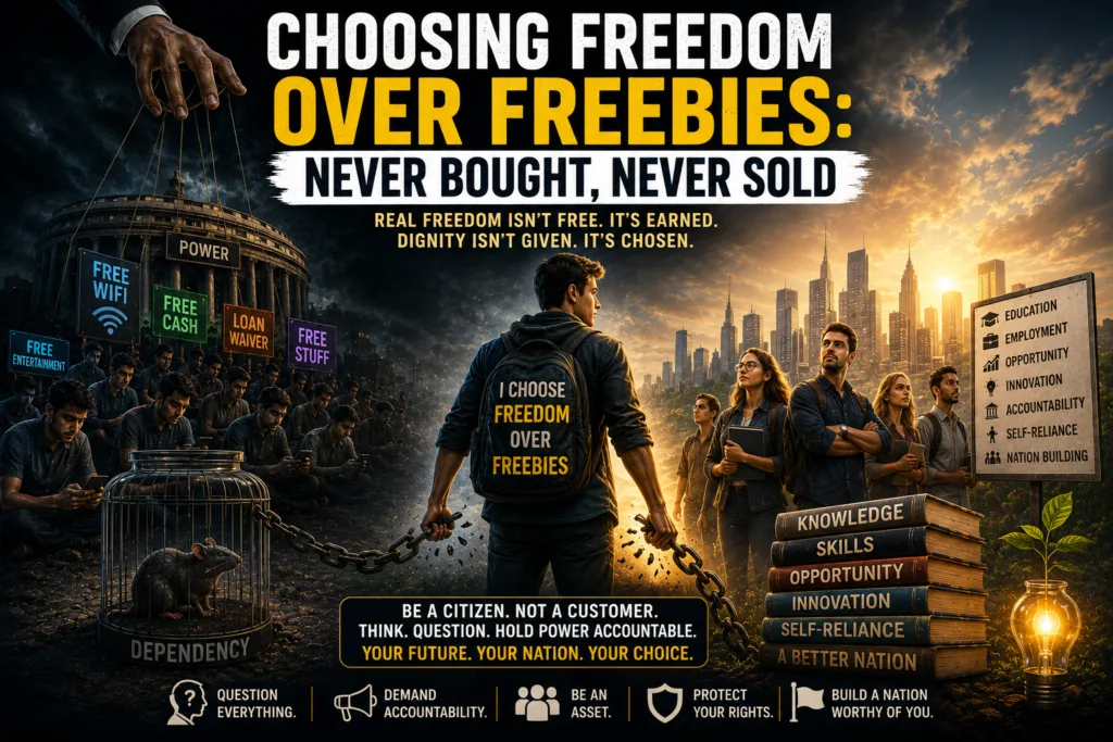 Choosing Freedom Over Freebies: Never Bought, Never Sold
