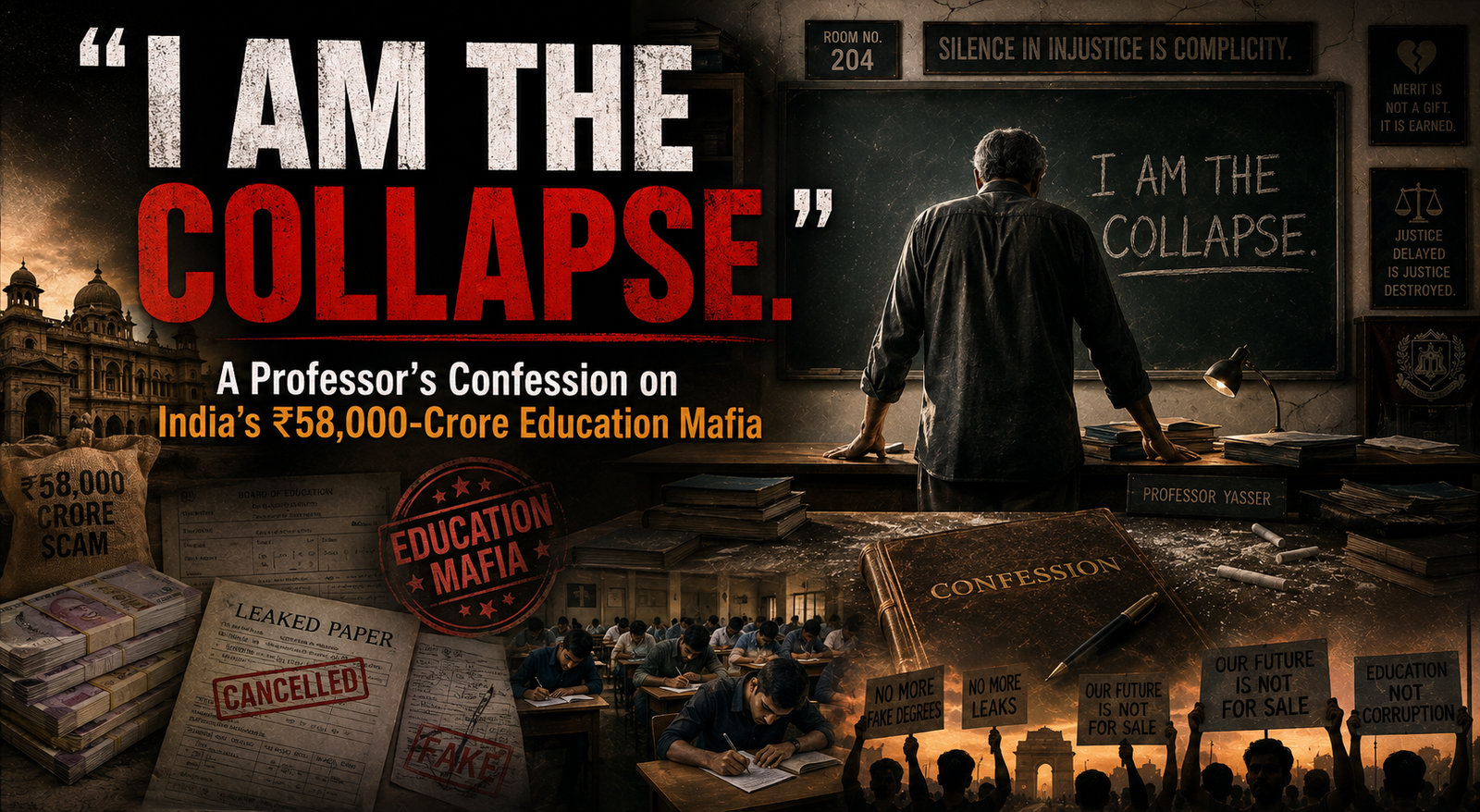 "I AM THE COLLAPSE." A Professor's Confession on India's ₹58,000-Crore Education Mafia